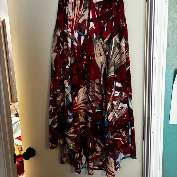 Bob Mackie Wearable Art Hi -Low Panel MIDI Skirt -Great Condition - Picture 8 of 8